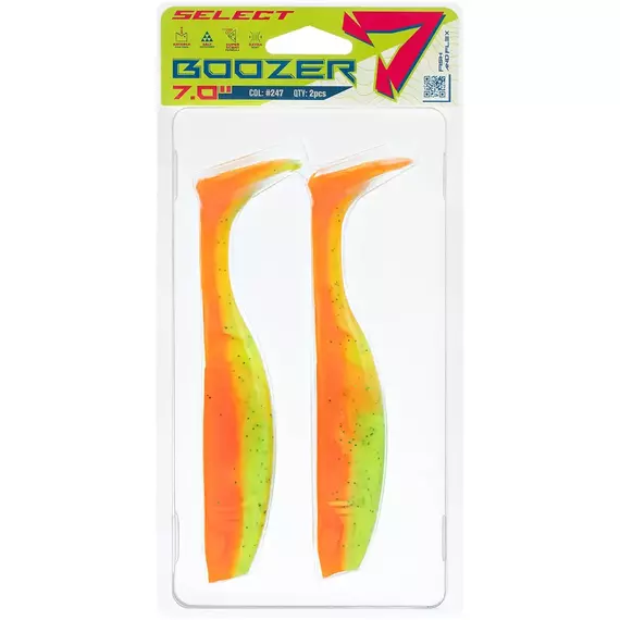 Силікон Select Boozer SE 7" #247 (2 шт / уп), Длина силикона: 7" (17.5 см), Расцветка силикона: 247, фото , изображение 2